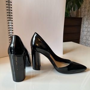 Nine West Patent Leather Black platform Heels Size 6